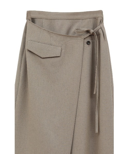 MANOF(マノフ)の「LINEN WRAP SKIRT(スカート・レディース・ブラック/ベージュ・S/M)」の16枚目の写真