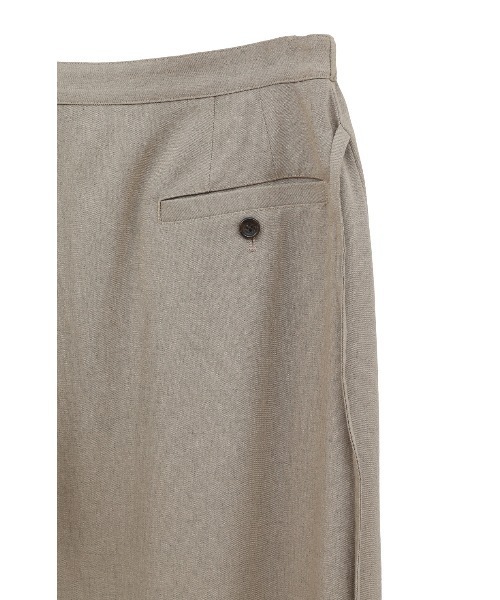 MANOF(マノフ)の「LINEN WRAP SKIRT(スカート・レディース・ブラック/ベージュ・S/M)」の14枚目の写真