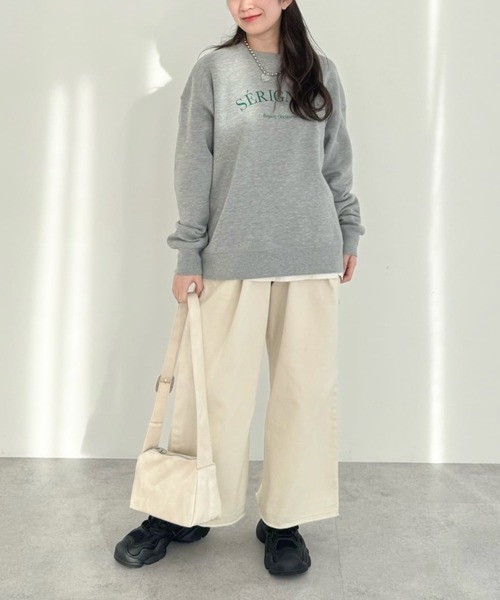 Green Parks(グリーンパークス)の「タックワイドデニムパンツ(デニムパンツ・レディース・ブルー系その他/ホワイト/ブラック・FREE)」の12枚目の写真