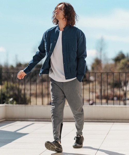 CAMBIO(カンビオ)の「mp13378-裏裾リブツイルパンツ(その他パンツ・メンズ・ブラック/グレー/ライトカーキ・S/M/L)」の12枚目の写真