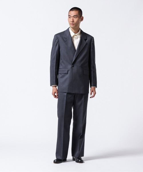 NANO universe(ナノユニバース)の「「ASSEMBLANC」VIST Gabardine オーバージャケット(テーラードジャケット・メンズ・ブラック/チャコール・L/M)」の10枚目の写真