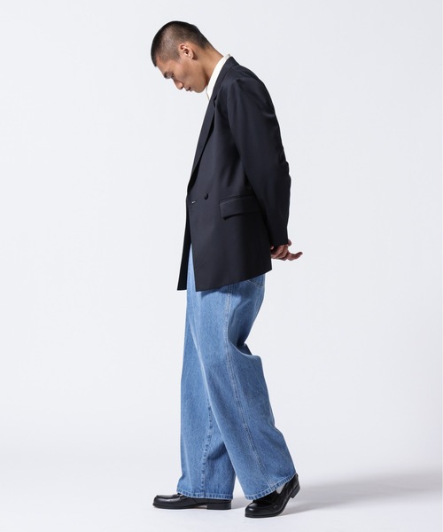NANO universe(ナノユニバース)の「「ASSEMBLANC」VIST Gabardine オーバージャケット(テーラードジャケット・メンズ・ブラック/チャコール・L/M)」の20枚目の写真