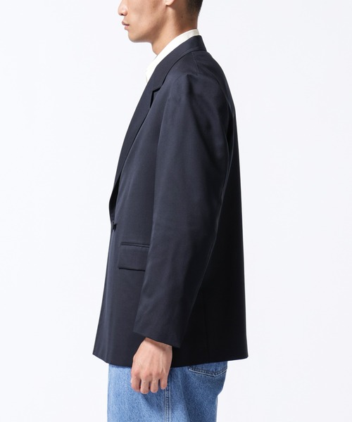 NANO universe(ナノユニバース)の「「ASSEMBLANC」VIST Gabardine オーバージャケット(テーラードジャケット・メンズ・ブラック/チャコール・L/M)」の21枚目の写真
