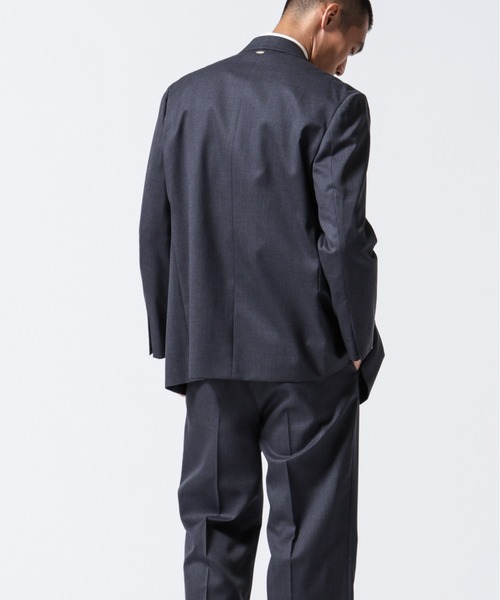 NANO universe(ナノユニバース)の「「ASSEMBLANC」VIST Gabardine オーバージャケット(テーラードジャケット・メンズ・ブラック/チャコール・L/M)」の13枚目の写真