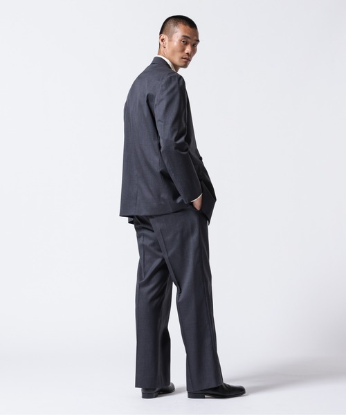 NANO universe(ナノユニバース)の「「ASSEMBLANC」VIST Gabardine オーバージャケット(テーラードジャケット・メンズ・ブラック/チャコール・L/M)」の12枚目の写真