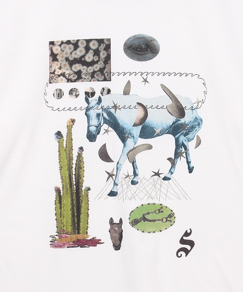 Common Noun(コモン ナウン)の「“HORSE” Yumi Matsushita 半袖T(Tシャツ/カットソー・レディース・杢グレー/ブラック/イエロー/ピンク/ホワイト・L/M)」の6枚目の写真