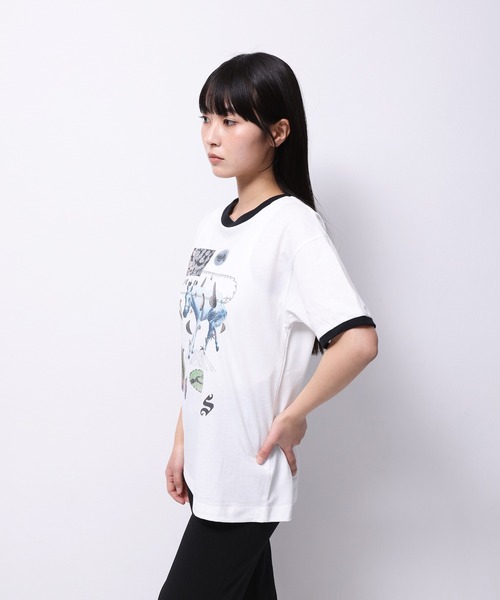 Common Noun(コモン ナウン)の「“HORSE” Yumi Matsushita 半袖T(Tシャツ/カットソー・レディース・杢グレー/ブラック/イエロー/ピンク/ホワイト・L/M)」の11枚目の写真
