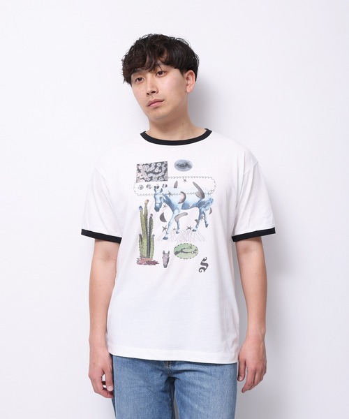 Common Noun(コモン ナウン)の「“HORSE” Yumi Matsushita 半袖T(Tシャツ/カットソー・レディース・杢グレー/ブラック/イエロー/ピンク/ホワイト・L/M)」の13枚目の写真