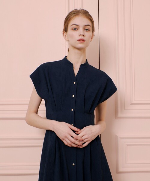 ◇【LOULOU WILLOUGHBY】リップルタックワンピース（ワンピース