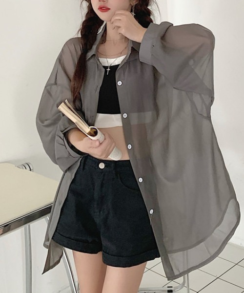 セール】ビッグシルエットシアーシャツ（シャツ/ブラウス）｜SEN TOKYO