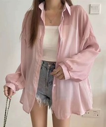 ビッグシルエットシアーシャツ