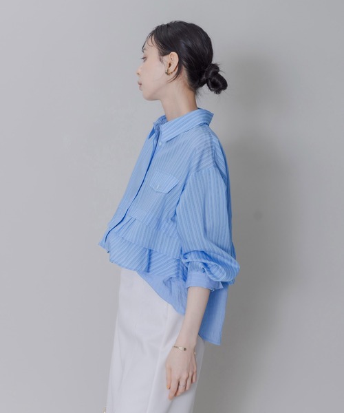 Eimee Law ティアードフリルストライプシャツ ティアードフリルストライプシャツ Eimee Law│Eimee Law