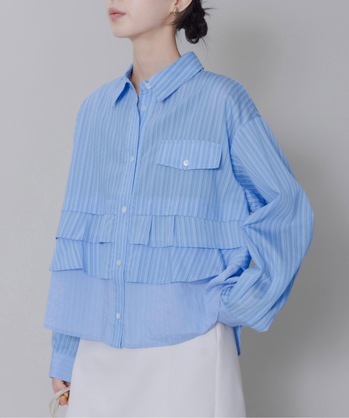 Eimee Law デニムプリントシャツ フォトプリント パワーメッシュプルオーバー（Tシャツ