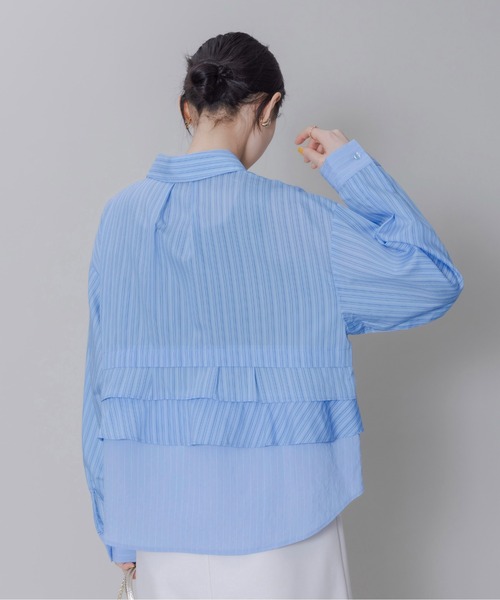 ティアードフリルストライプシャツ Eimee Law│Eimee Law & LHELBIE