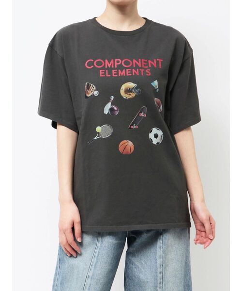 Ungrid（アングリッド）の「スポーツデザインロゴTee（Tシャツ/カットソー・レディース・ブルー/チャコールグレー/オフホワイト・FREE）」の4枚目の写真