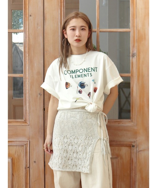 Ungrid（アングリッド）の「スポーツデザインロゴTee（Tシャツ/カットソー・レディース・ブルー/チャコールグレー/オフホワイト・FREE）」の2枚目の写真