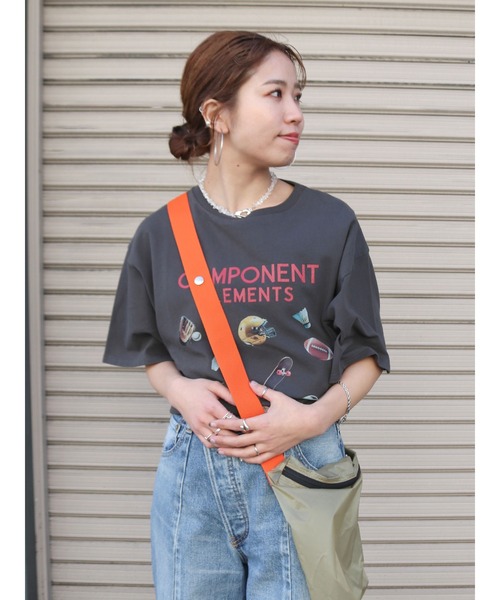 Ungrid（アングリッド）の「スポーツデザインロゴTee（Tシャツ/カットソー・レディース・ブルー/チャコールグレー/オフホワイト・FREE）」の3枚目の写真