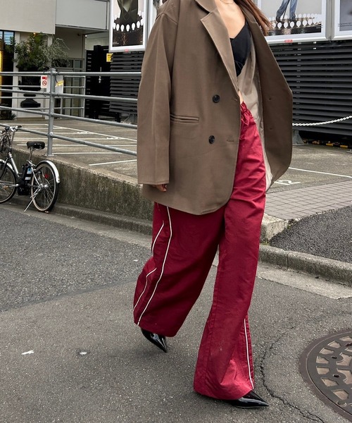 TEEN BOOP（ティーンブープ）の「ナイロンラインパンツ（その他パンツ・レディース・カーキ/ボルドー・FREE）」の2枚目の写真