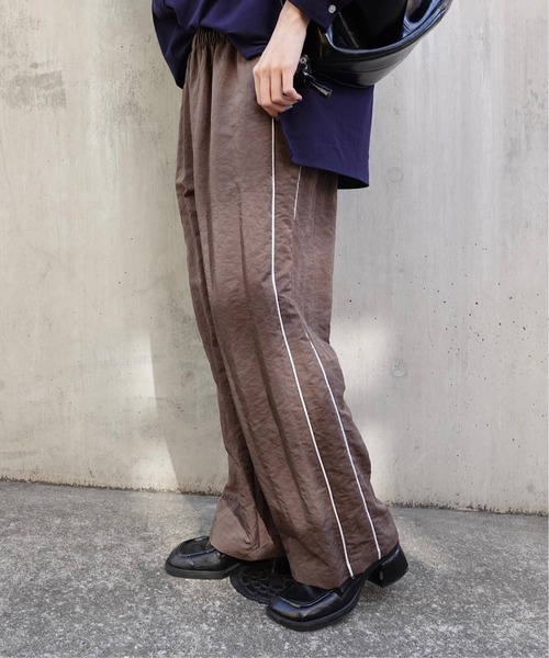 TEEN BOOP（ティーンブープ）の「ナイロンラインパンツ（その他パンツ・レディース・カーキ/ボルドー・FREE）」の8枚目の写真