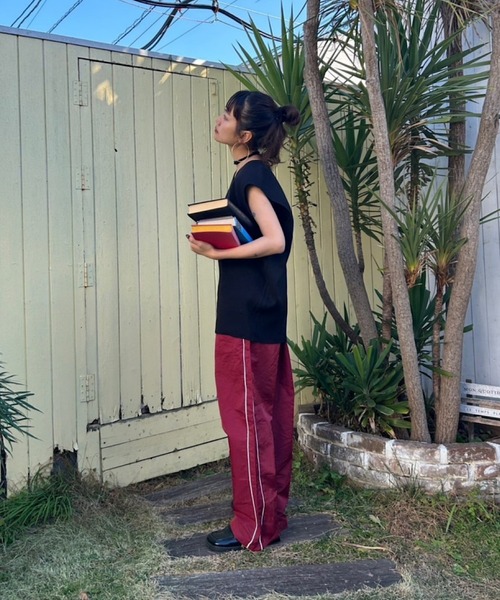 TEEN BOOP（ティーンブープ）の「ナイロンラインパンツ（その他パンツ・レディース・カーキ/ボルドー・FREE）」の21枚目の写真