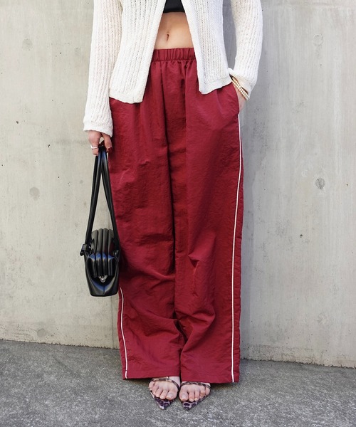 TEEN BOOP（ティーンブープ）の「ナイロンラインパンツ（その他パンツ・レディース・カーキ/ボルドー・FREE）」の12枚目の写真