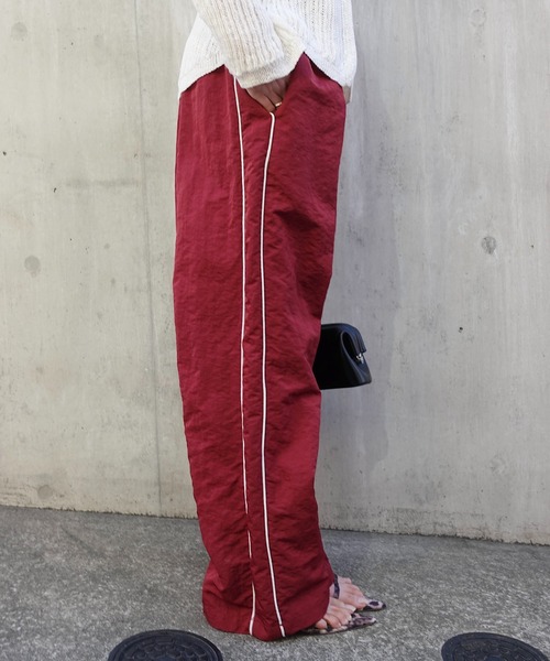 TEEN BOOP（ティーンブープ）の「ナイロンラインパンツ（その他パンツ・レディース・カーキ/ボルドー・FREE）」の13枚目の写真