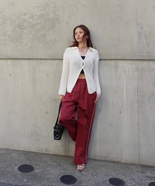 TEEN BOOP（ティーンブープ）の「ナイロンラインパンツ（その他パンツ・レディース・カーキ/ボルドー・FREE）」の14枚目の写真