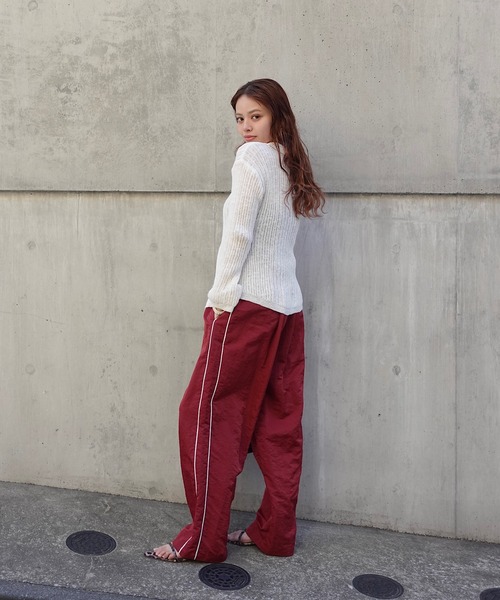 TEEN BOOP（ティーンブープ）の「ナイロンラインパンツ（その他パンツ・レディース・カーキ/ボルドー・FREE）」の16枚目の写真