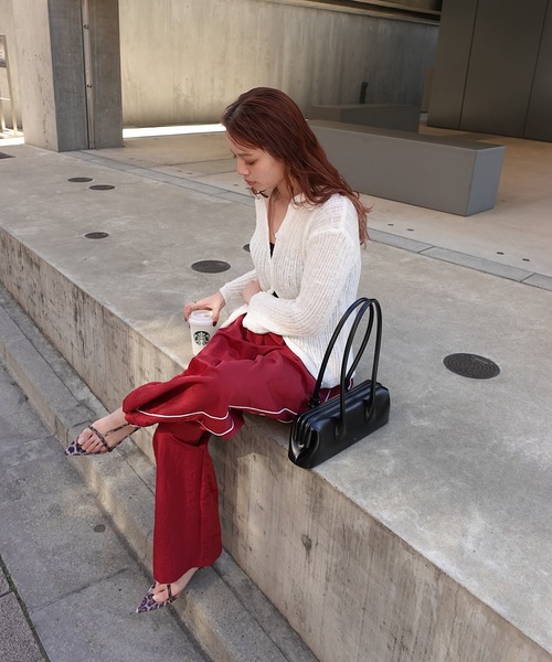 TEEN BOOP（ティーンブープ）の「ナイロンラインパンツ（その他パンツ・レディース・カーキ/ボルドー・FREE）」の19枚目の写真