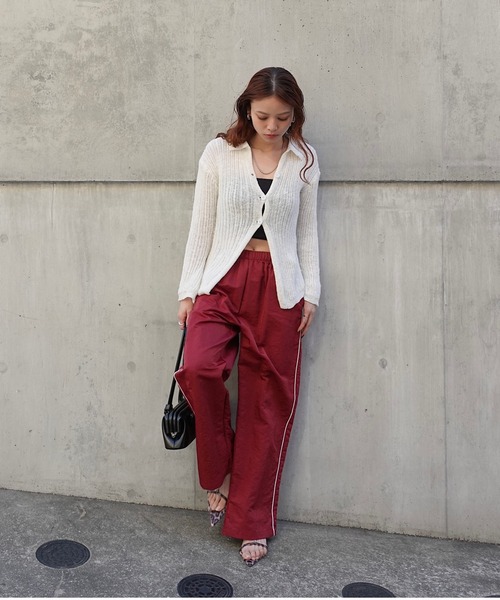 TEEN BOOP（ティーンブープ）の「ナイロンラインパンツ（その他パンツ・レディース・カーキ/ボルドー・FREE）」の17枚目の写真