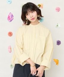 JETSET SOLO PLUS （ジェットセットソロプラス）の「【FONT LAB】ドロストヘムクロップドストライプブルゾン（シャツ/ブラウス）」