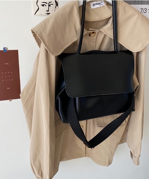 gossip!ロサンゼルス(ゴシップロサンゼルス)の「2WAY メッセンジャー トートバッグ A4収納可能(ショルダーバッグ・レディース・ブラウン/ブラック・FREE)」の21枚目の写真