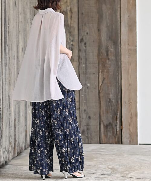 rps(アールピーエス)の「ポケット付きプリントプリーツパンツ(その他パンツ・レディース・アイボリー/ブラック/グリーン/ベージュ系その他/ネイビー/ブルー系その他2/ブラック系その他2・フリー)」の17枚目の写真