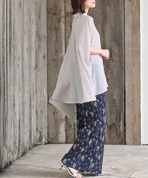 rps(アールピーエス)の「ポケット付きプリントプリーツパンツ(その他パンツ・レディース・アイボリー/ブラック/グリーン/ベージュ系その他/ネイビー/ブルー系その他2/ブラック系その他2・フリー)」の18枚目の写真