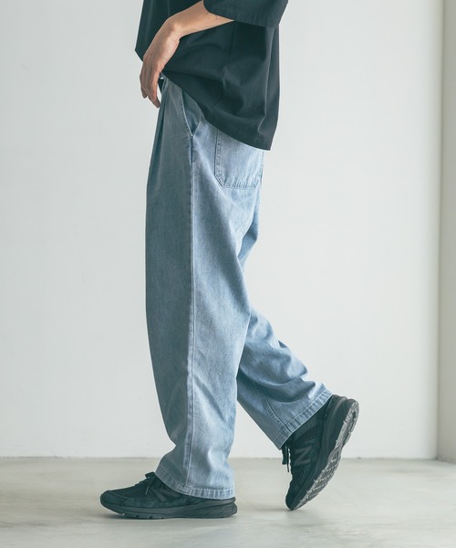 LOWRYS FARM（ローリーズファーム）の「ライトデニムベルテッドパンツ　 327999（デニムパンツ・メンズ・ネイビー/ブルー・MEDIUM/LARGE）」の15枚目の写真