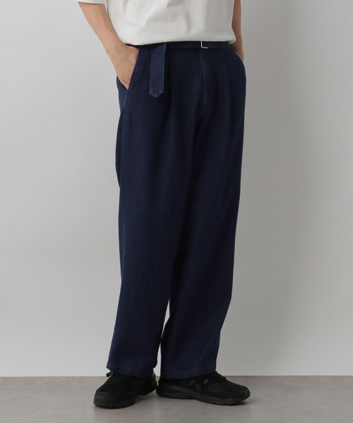 LOWRYS FARM（ローリーズファーム）の「ライトデニムベルテッドパンツ　 327999（デニムパンツ・メンズ・ネイビー/ブルー・MEDIUM/LARGE）」の18枚目の写真