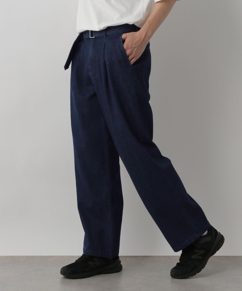 LOWRYS FARM（ローリーズファーム）の「ライトデニムベルテッドパンツ　 327999（デニムパンツ・メンズ・ネイビー/ブルー・MEDIUM/LARGE）」の19枚目の写真