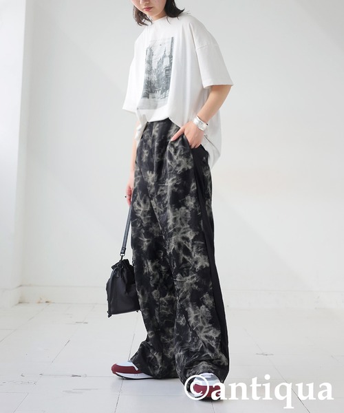 antiqua(アンティカ)の「ニュアンス柄ナイロンパンツ(その他パンツ・レディース・ブラック・MEDIUM/LARGE)」の8枚目の写真