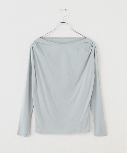 plage(プラージュ)の「DESIGN TUCK Tシャツ(Tシャツ/カットソー・レディース・ライトグレー/ホワイト・FREE)」の2枚目の写真
