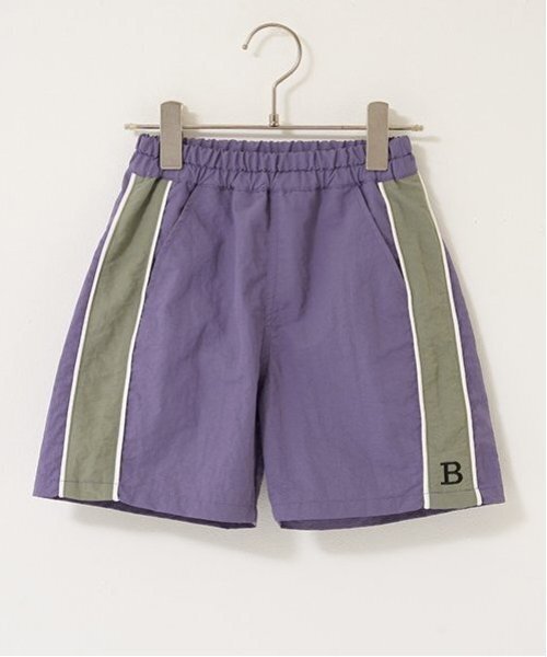 b・ROOM（ビールーム）の「サイド切替え4分丈パンツ（その他パンツ・キッズ・パープル/アイボリー/ネイビー・100cm/110cm/140cm/120cm/130cm/150cm）」の4枚目の写真