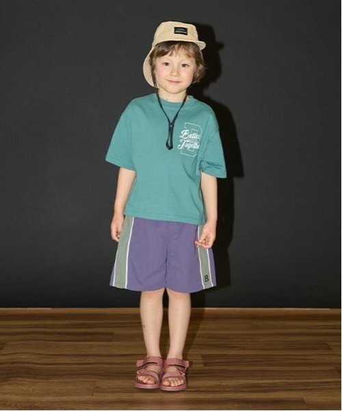 b・ROOM（ビールーム）の「サイド切替え4分丈パンツ（その他パンツ・キッズ・パープル/アイボリー/ネイビー・100cm/110cm/140cm/120cm/130cm/150cm）」の15枚目の写真