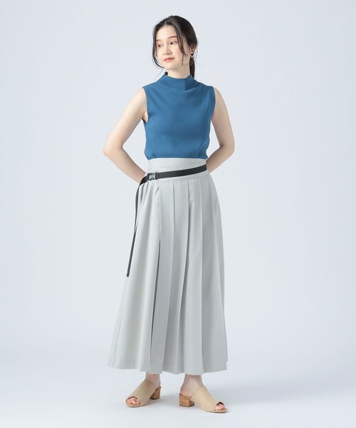 BEAMS HEART(ビームスハート)の「ガチャベルト ラップ風 スカート(スカート・レディース・ベージュ/ブラック系その他2/チャコールグレー・FREE)」の9枚目の写真