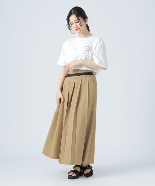 BEAMS HEART(ビームスハート)の「ガチャベルト ラップ風 スカート(スカート・レディース・ベージュ/ブラック系その他2/チャコールグレー・FREE)」の18枚目の写真