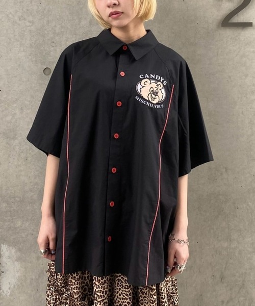 Candy Stripper（キャンディストリッパー）の「CANDYS BEAR シャツ（シャツ/ブラウス・レディース・ブラック/オフホワイト/レッド系その他・FREE）」の3枚目の写真