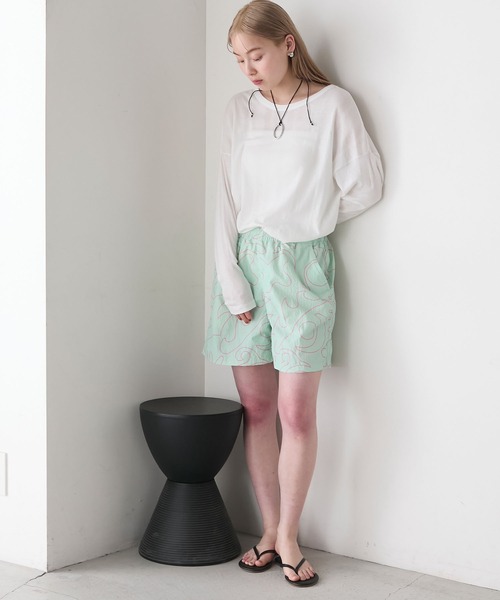 ANDMARY ショートパンツ AMERIA ANDERSON】nylon original print short pants