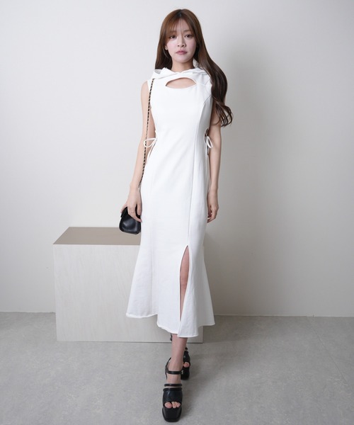 LIPSERVICE(リップサービス)の「フーディーマーメイドカットワンピース(ワンピース・レディース・ホワイト/ブラック/グレー・FREE)」の12枚目の写真