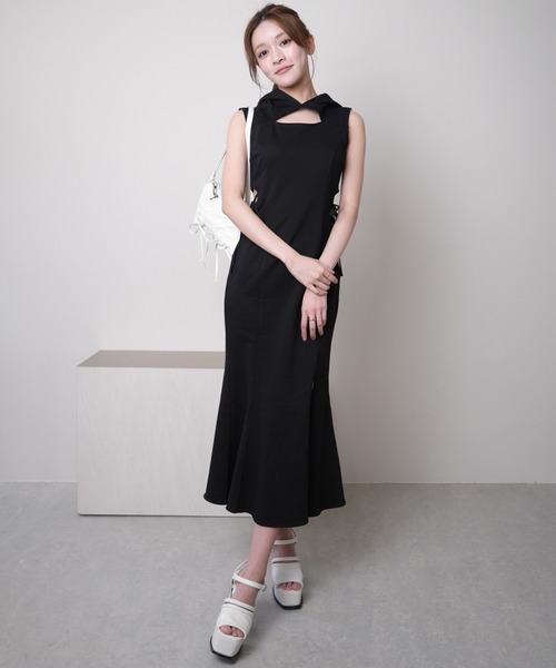 LIPSERVICE(リップサービス)の「フーディーマーメイドカットワンピース(ワンピース・レディース・ホワイト/ブラック/グレー・FREE)」の17枚目の写真