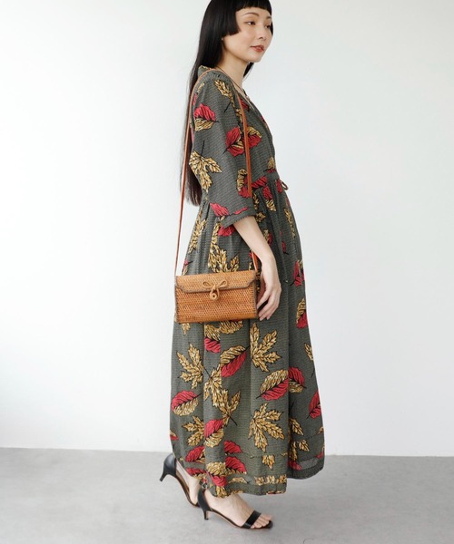 Three Four Time(スリーフォータイム)の「アタトリミング横長ショルダー(かごバッグ・レディース・ブラック/ナチュラル・FREE)」の13枚目の写真