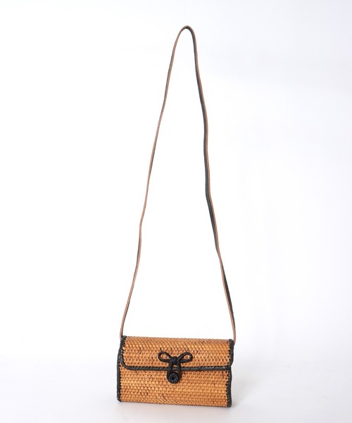 Three Four Time(スリーフォータイム)の「アタトリミング横長ショルダー(かごバッグ・レディース・ブラック/ナチュラル・FREE)」の17枚目の写真