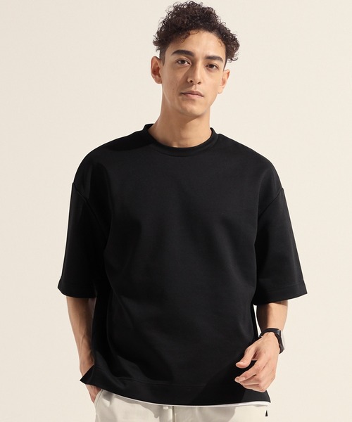 coca(coca)(コカ)の「ストレッチダンボールTシャツ(Tシャツ/カットソー・メンズ・ベージュ/ホワイト/ブラック/ブルー・XL/M/L)」の2枚目の写真
